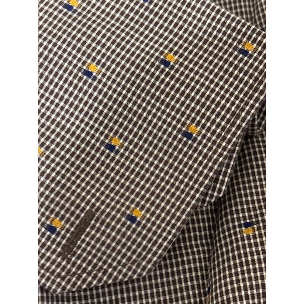 Murano XL Pineapple Geometric Print Button Front Dress Shirt French Cuffs - Picture 2 of 9